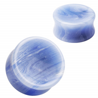 Ecarteur plug en Agate bleue (synth�tique)