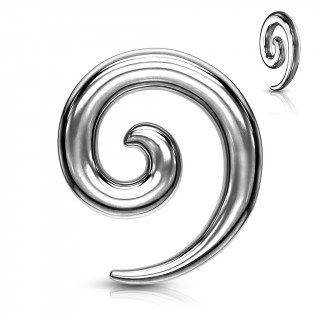 Ecarteur spirale en acier argent� � finition miroir