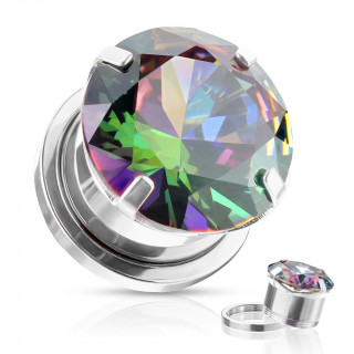 Ecarteur Tunnel acier � large zirconium Vitrail Medium