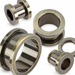 Ecarteur tunnel en acier plaqu� IP couleur bronze