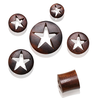 Ecarteur tunnel �toil� en bois de Sono brun