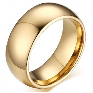 Alliance homme large en tungst�ne dor�