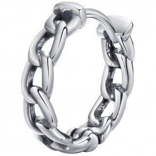 Boucles d'oreilles homme acier � design chaine