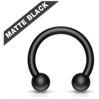 Piercing fer � cheval noir mat