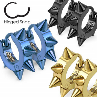 Minis boucle d'oreilles homme � pointes