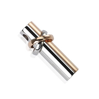 Pendentif acier cylindre nou�