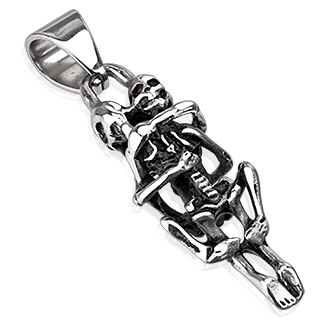 Pendentif acier squelette kamasutra