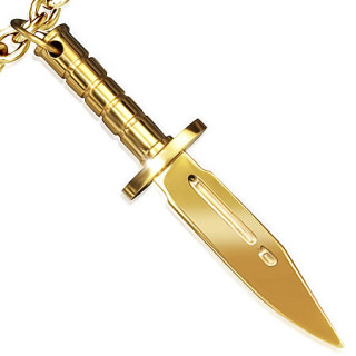 Pendentif homme acier couteau de combat