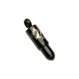 Pendentif homme balle arm�e noir avec dragon
