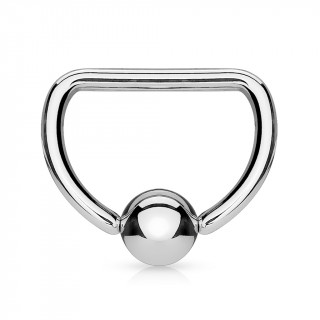 Piercing anneau CBR acier en forme de D (t�ton, h�lix...)