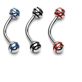 Piercing arcade boules � striures