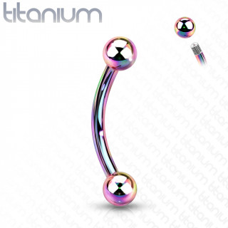 Piercing arcade Titane G23 arc en ciel � boules