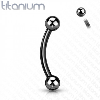 Piercing arcade Titane G23 noir � boules