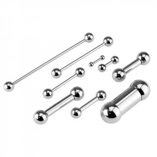 Piercing barbell acier � boules (langue, t�ton, cartilage...)