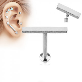 Piercing cartilage grande barre argent�e