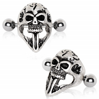 Piercing cartilage t�te de mort masqu�e