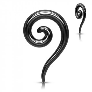 Piercing �carteur spirale en acier - Noir