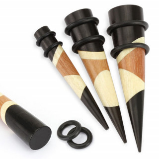 Piercing �carteur tapers 3 essences de bois
