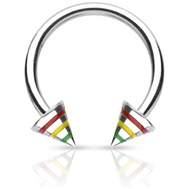 Piercing fer � cheval Rasta Jamaique