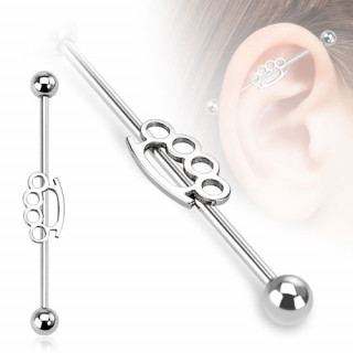 Piercing industriel avec poing am�ricain