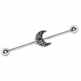 Piercing industriel � lune tribale