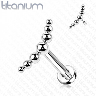 Piercing labret Titane � arc de perles (l�vre, helix...)