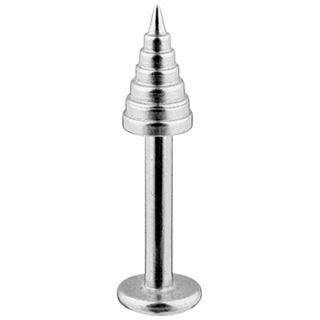 Piercing l�vre labret grande pointe � bandes