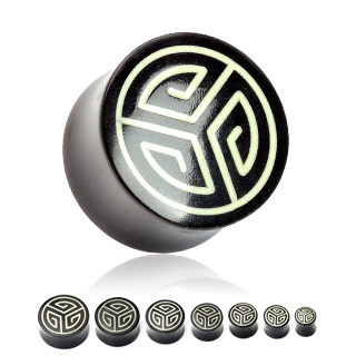 Piercing plug corne � gravure style Maya