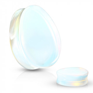 Piercing plug goutte en Opalite (pierre semi-pr�cieuse)