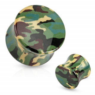 Piercing plug � motif camouflage arm�e de terre